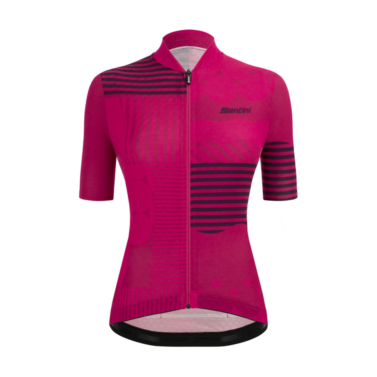 
                SANTINI Cyklistický dres s krátkým rukávem - GIADA OPTIC LADY - růžová/černá XS
            