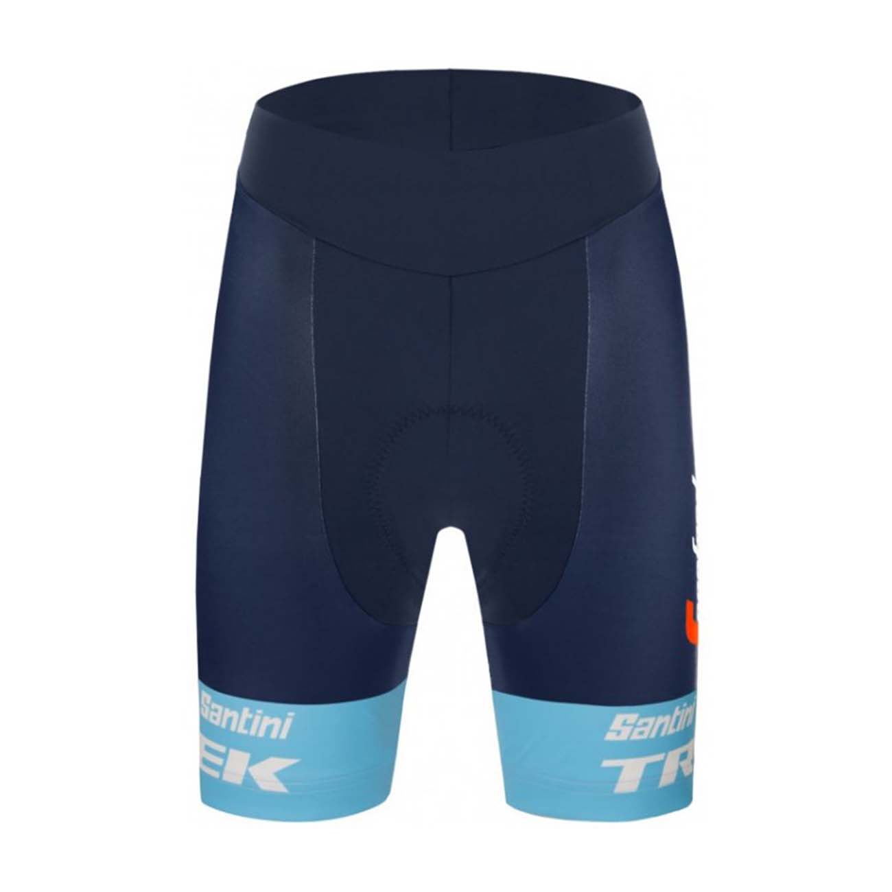 
                SANTINI Cyklistické kalhoty krátké bez laclu - FAN LINE kalhoty - růžová/modrá XL
            