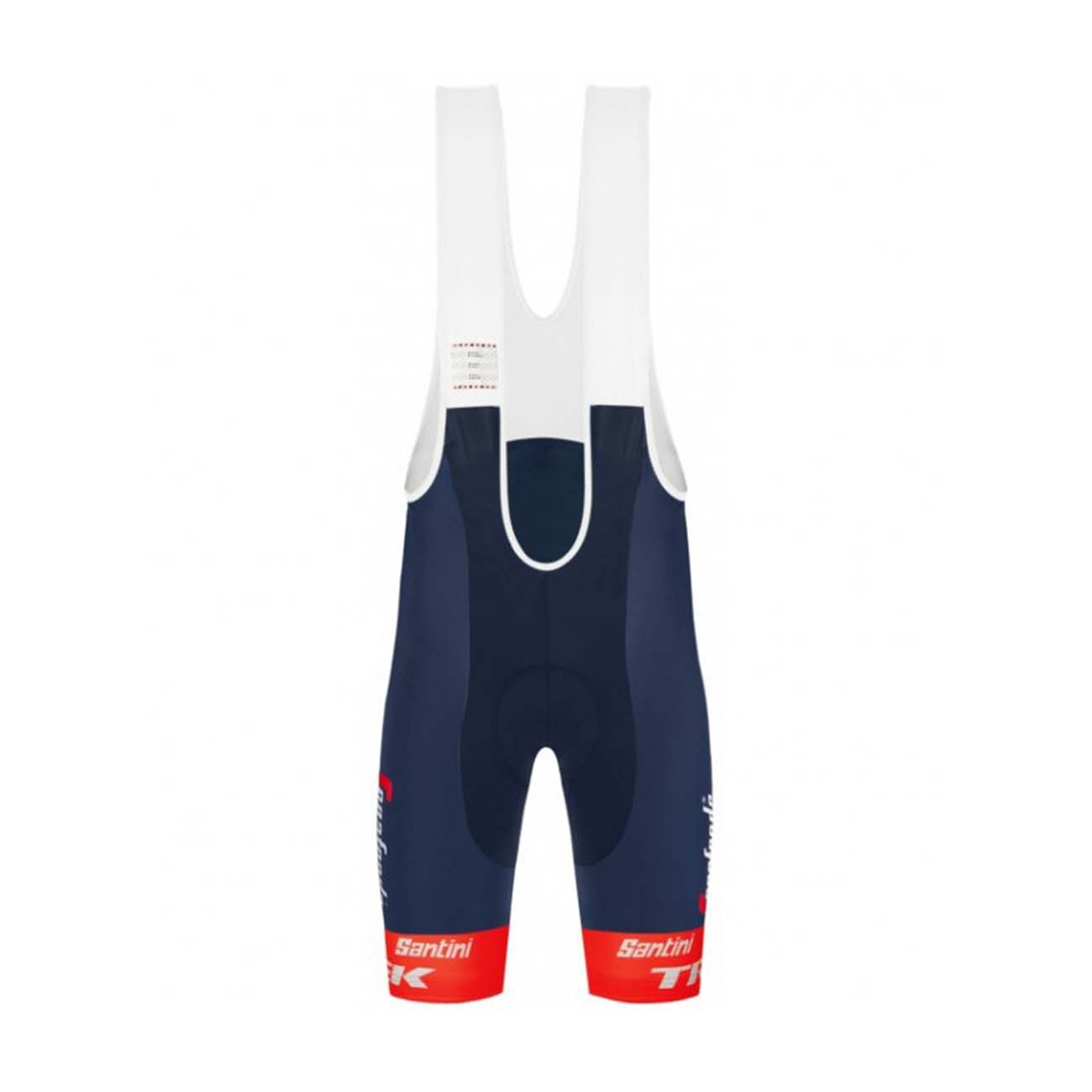 SANTINI Cyklistické kalhoty krátké s laclem - ORIGINAL kalhoty - bílá/modrá/červená 3XL