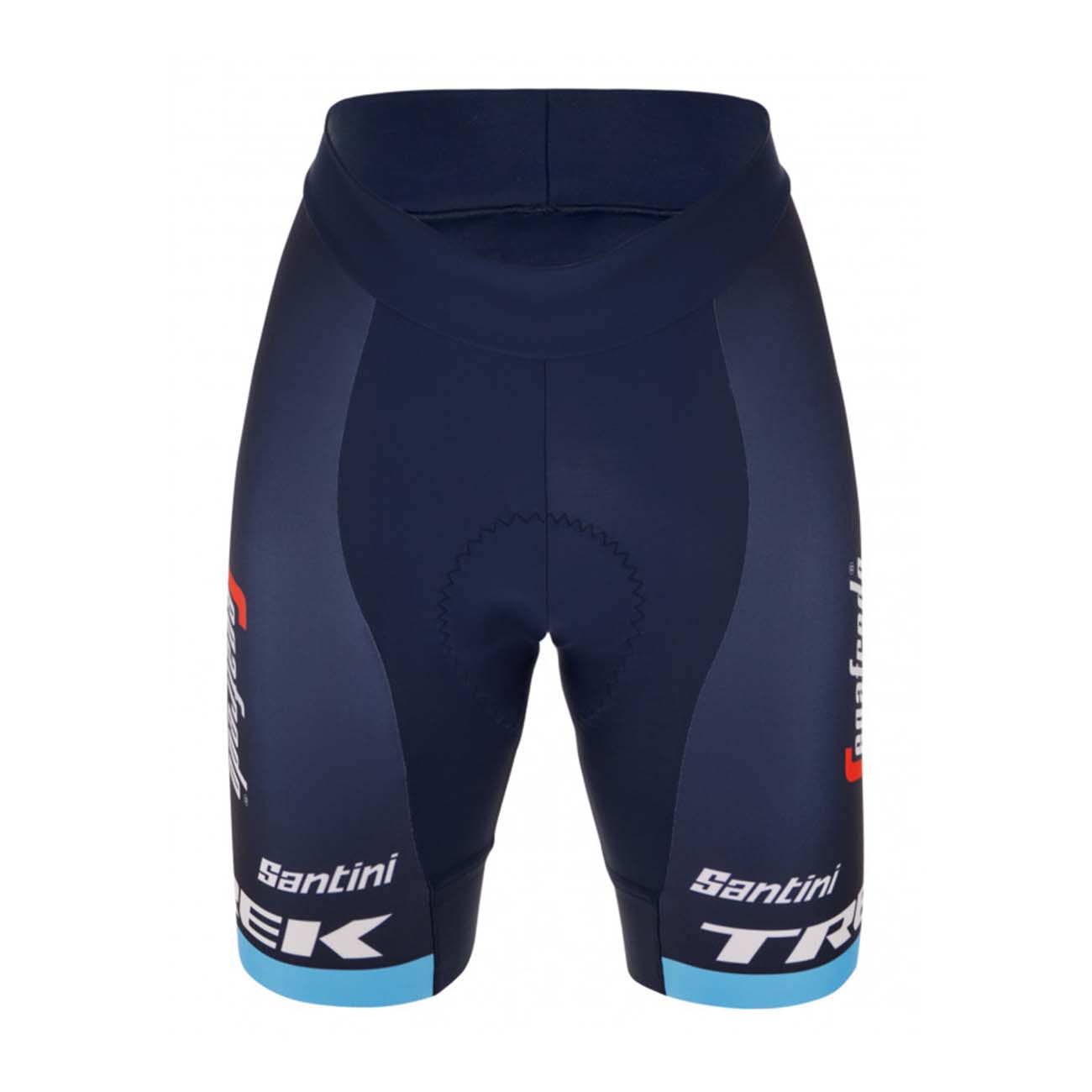 Levně SANTINI Cyklistické kalhoty krátké bez laclu - TREK SEGAFREDO 2023 LADY FAN LINE - modrá