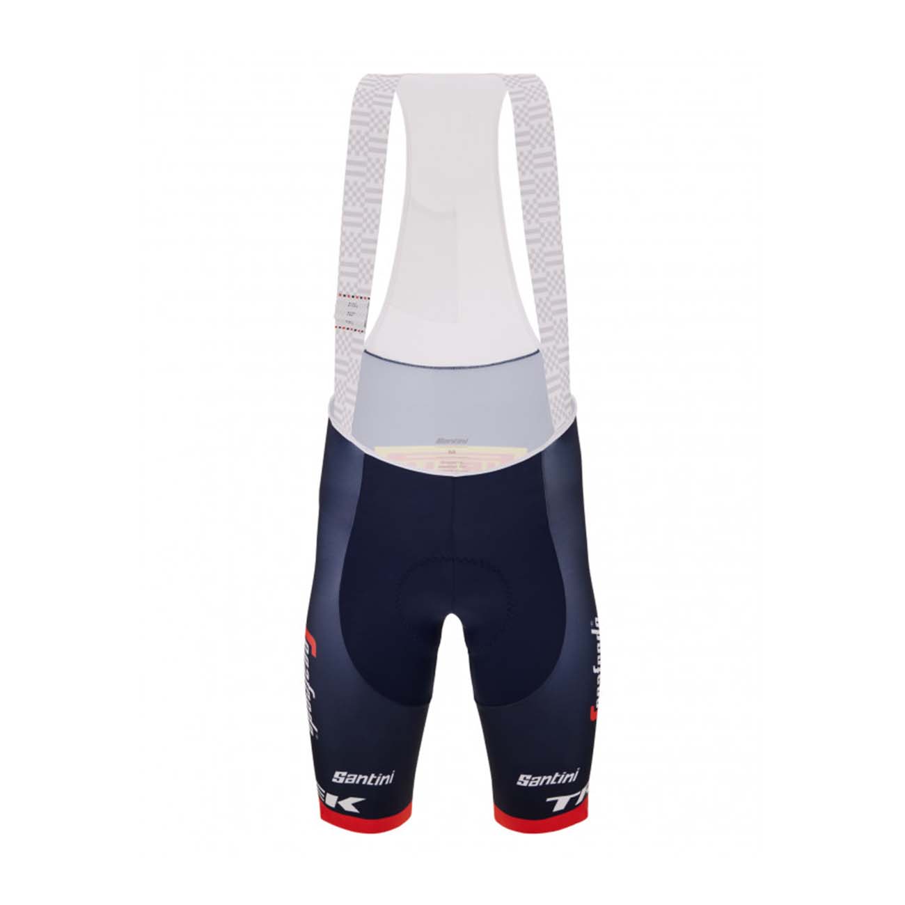
                SANTINI Cyklistické kalhoty krátké s laclem - TREK SEGAFREDO 2023 ORIGINAL - červená/modrá 4XL
            