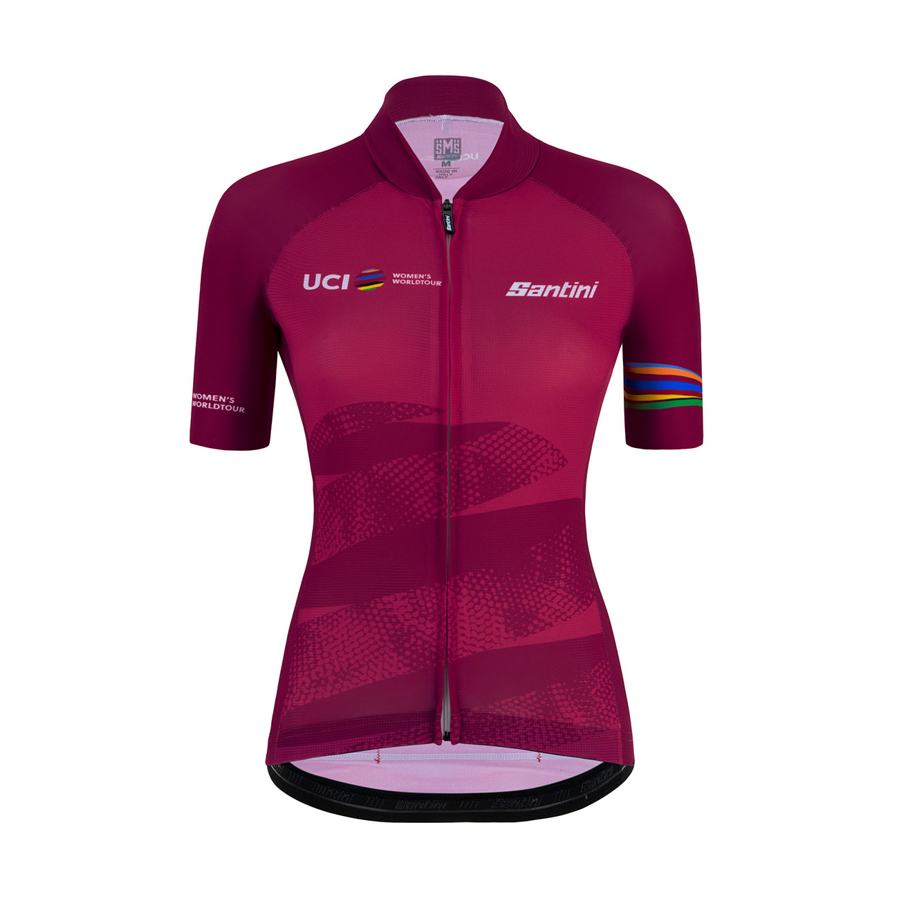 
                SANTINI Cyklistický dres s krátkým rukávem - UCI WORLD ECO LADY - cyklámenová
            