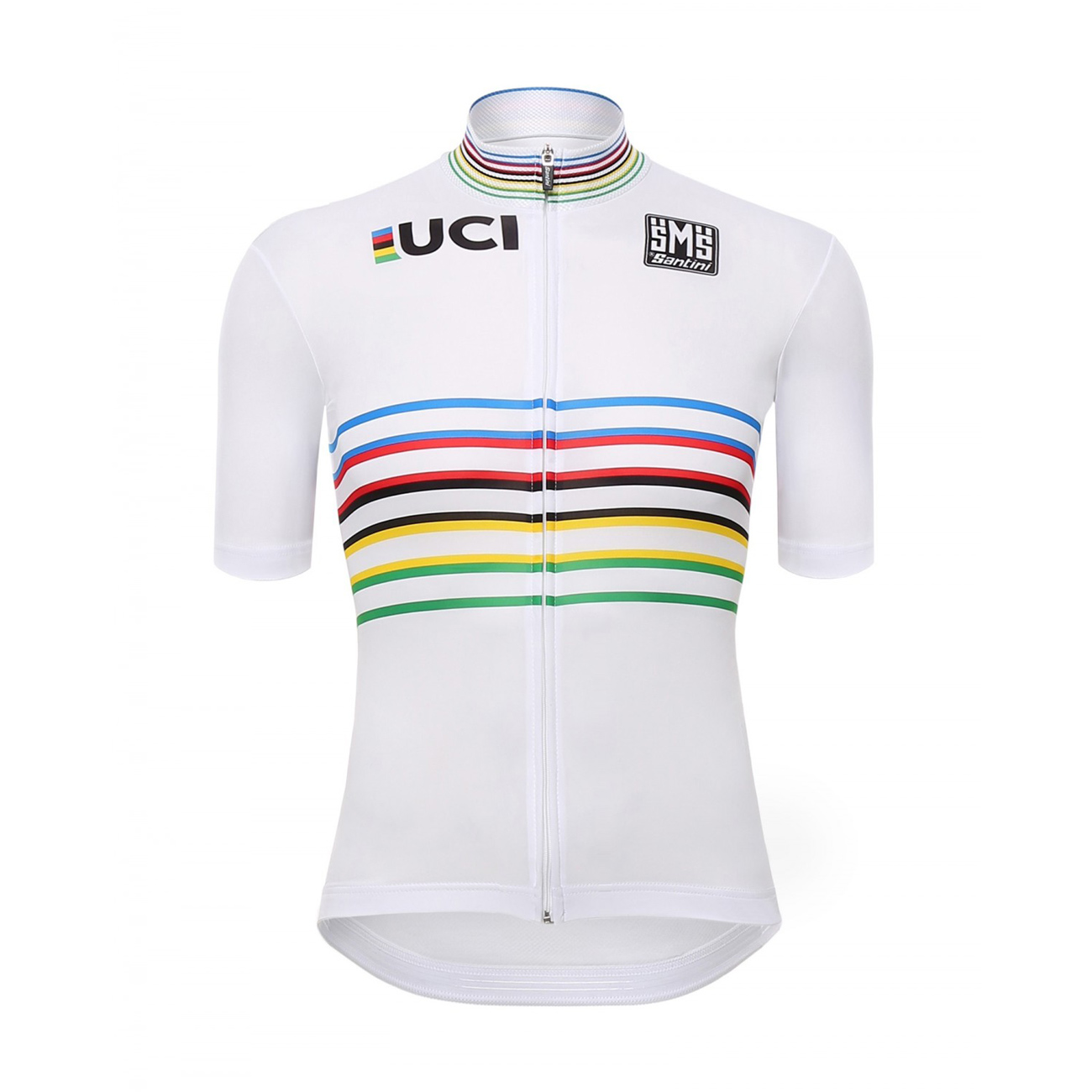 
                SANTINI Cyklistický dres s krátkým rukávem - UCI WORLD CHAMPION - bílá 2XL
            
