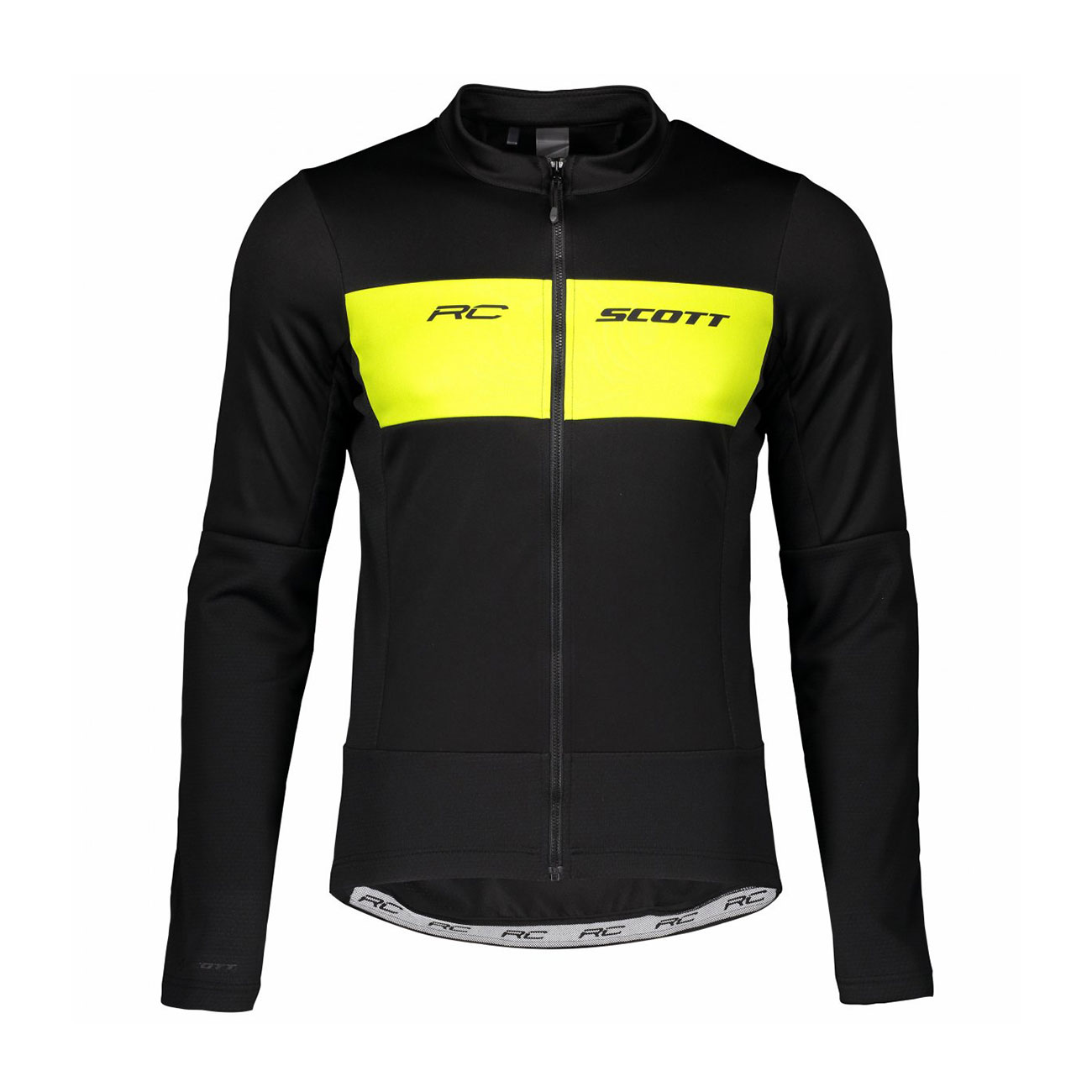 
                SCOTT Cyklistická zateplená bunda - RC WARM HYBRID WB - žlutá/černá
            