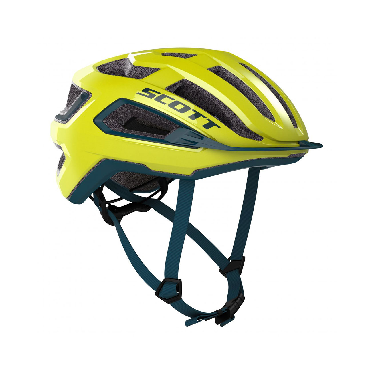 Levně SCOTT Cyklistická přilba - ARX (CE) - žlutá/modrá