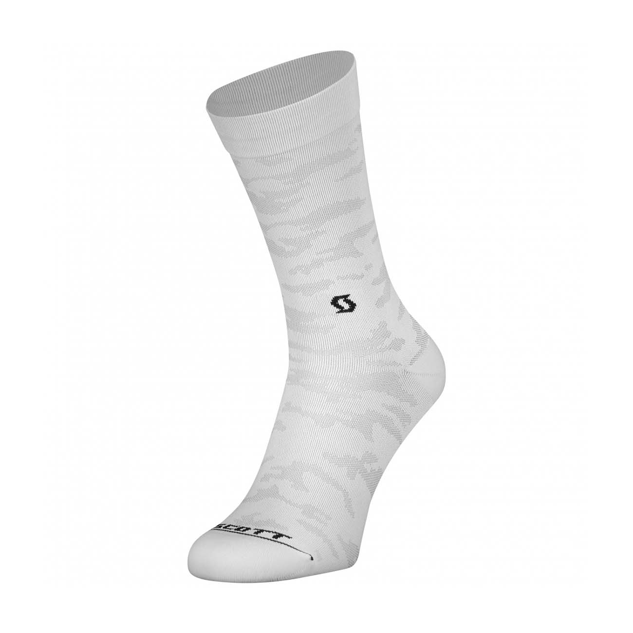
                SCOTT Cyklistické ponožky klasické - TRAIL CAMO CREW - šedá/bílá
            