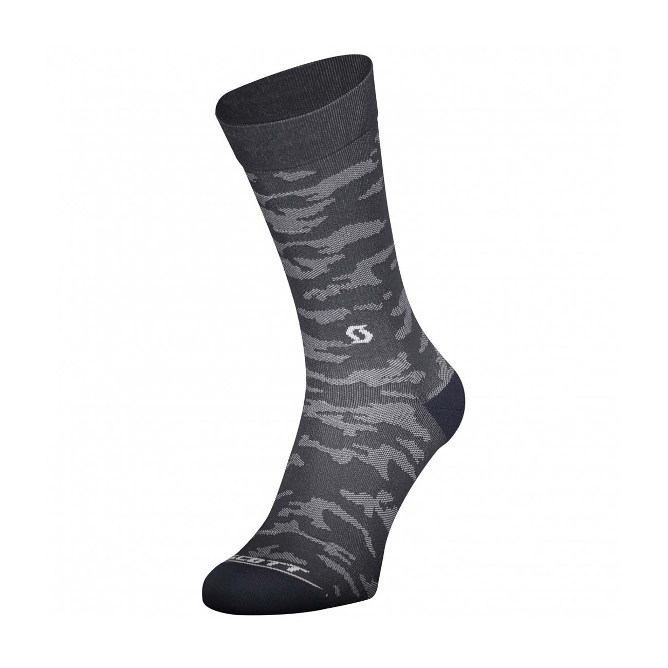 
                SCOTT Cyklistické ponožky klasické - TRAIL CAMO CREW - šedá/bílá 45-47
            