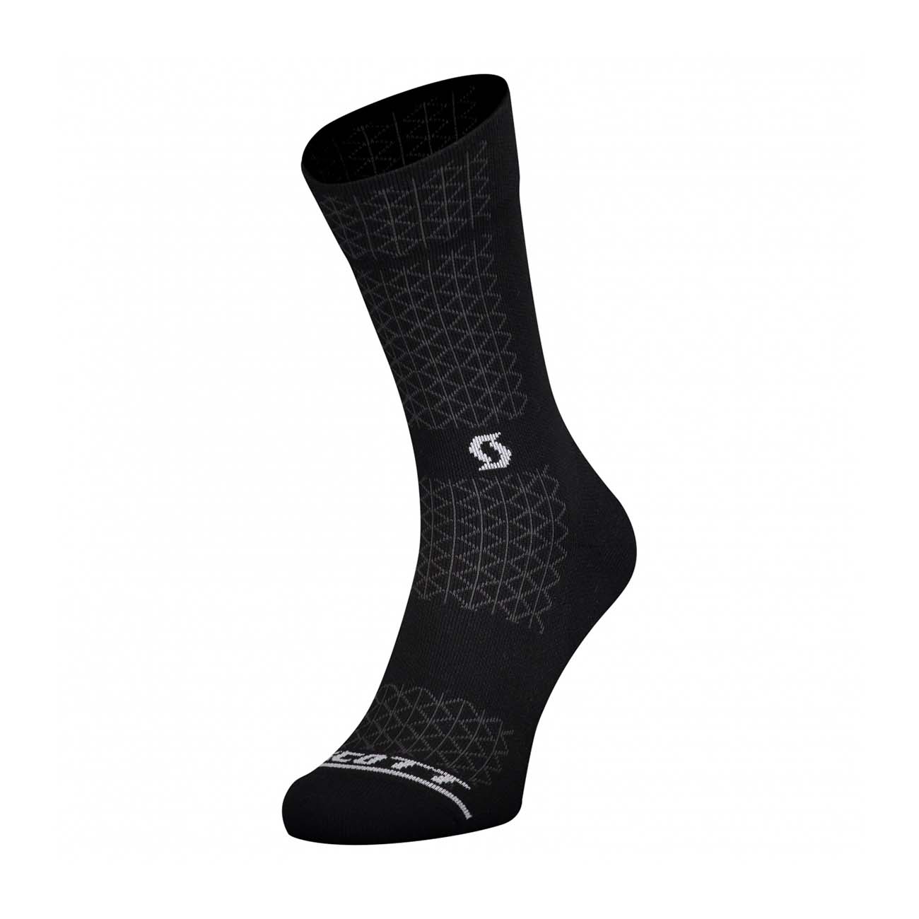 
                SCOTT Cyklistické ponožky klasické - AS  PERFORMANCE CREW - bílá/černá
            
