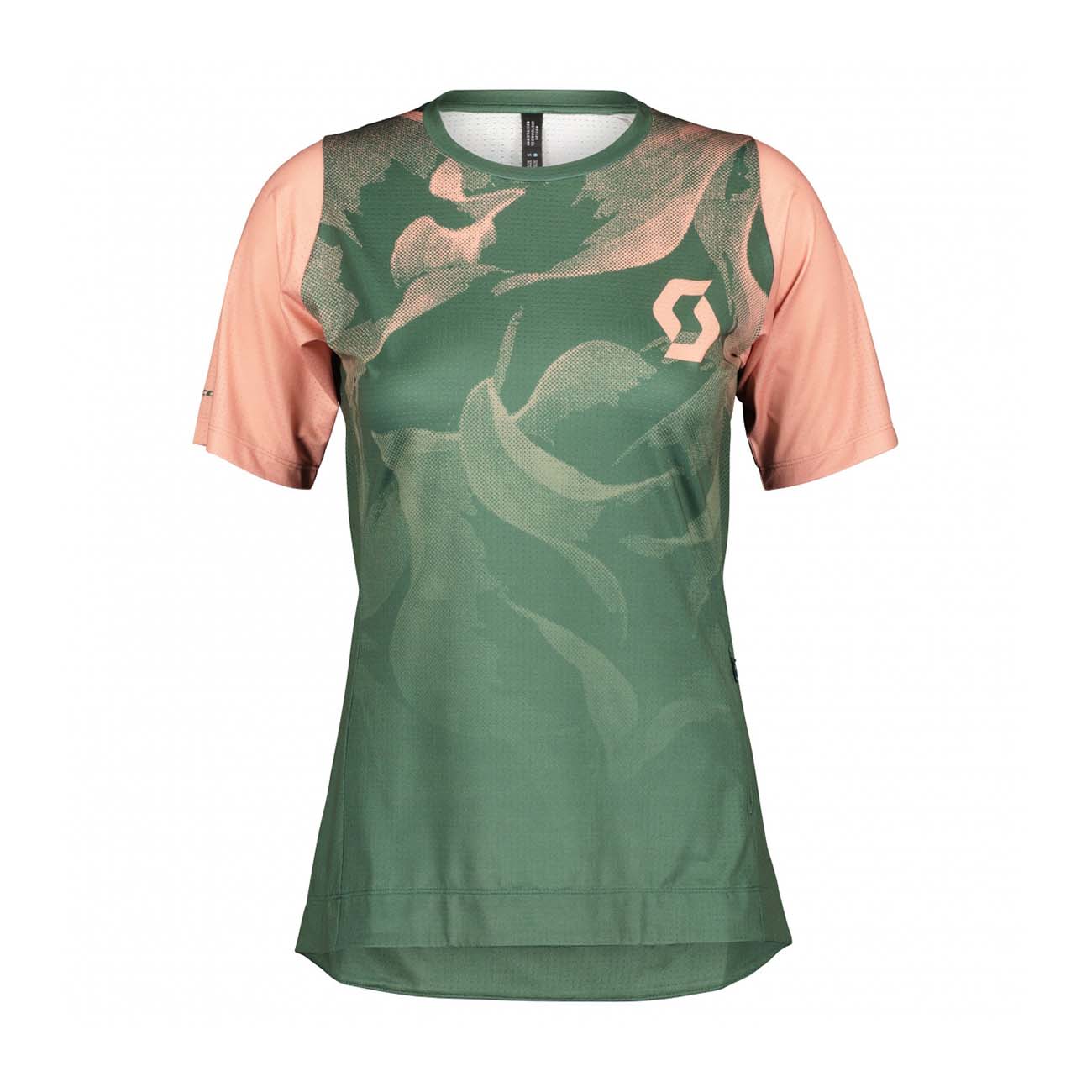 Levně SCOTT Cyklistický dres s krátkým rukávem - TRAIL VERTIC LADY - zelená/růžová