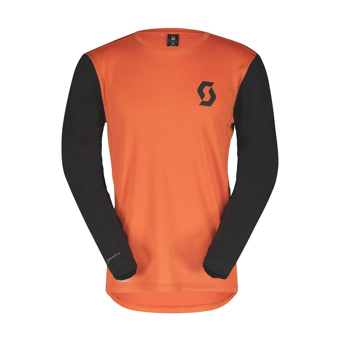 
                SCOTT Cyklistický dres s dlouhým rukávem letní - TRAIL VERTIC LS - černá/oranžová L
            