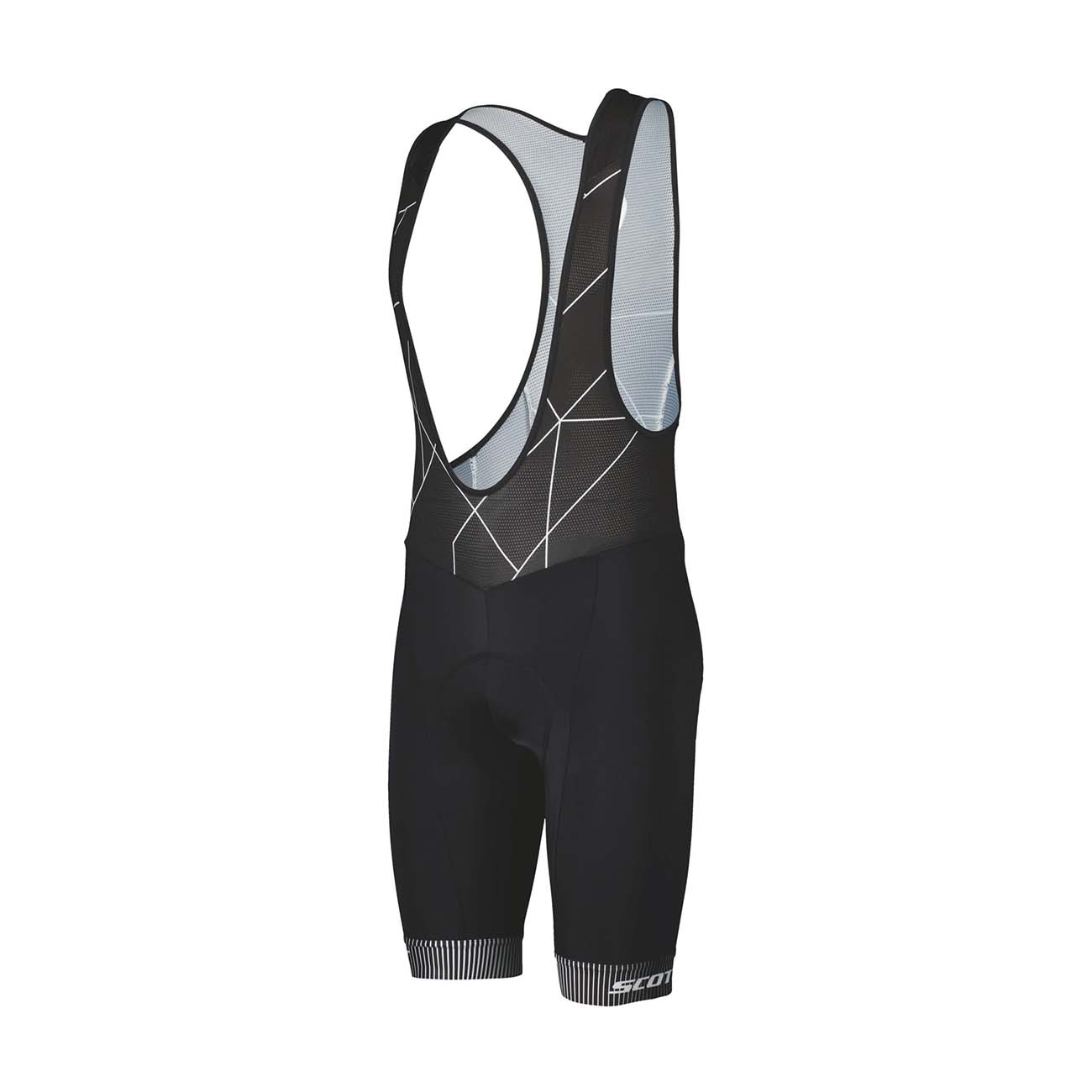 
                SCOTT Cyklistické kalhoty krátké s laclem - RC TEAM ++ - bílá/černá 2XL
            