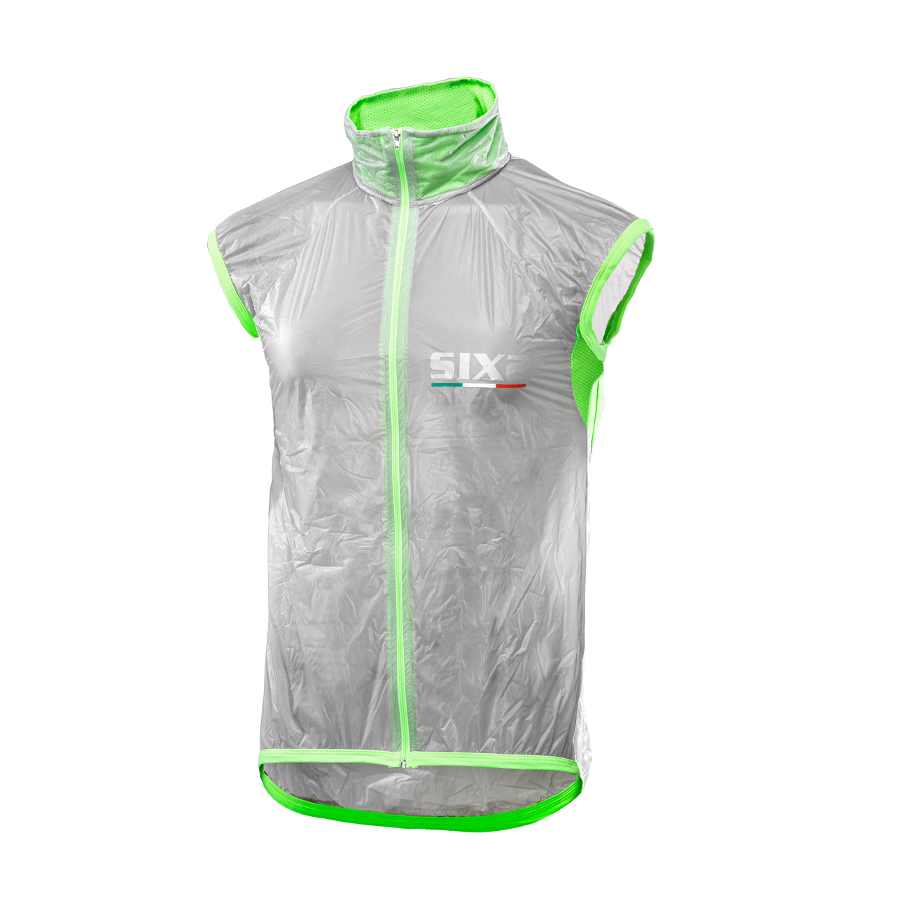 
                SIX2 Cyklistická vesta - GHOST - transparentní/zelená L
            