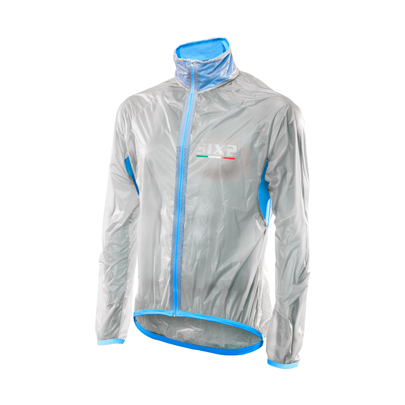 
                SIX2 Cyklistická větruodolná bunda - GHOST - modrá/transparentní M
            
