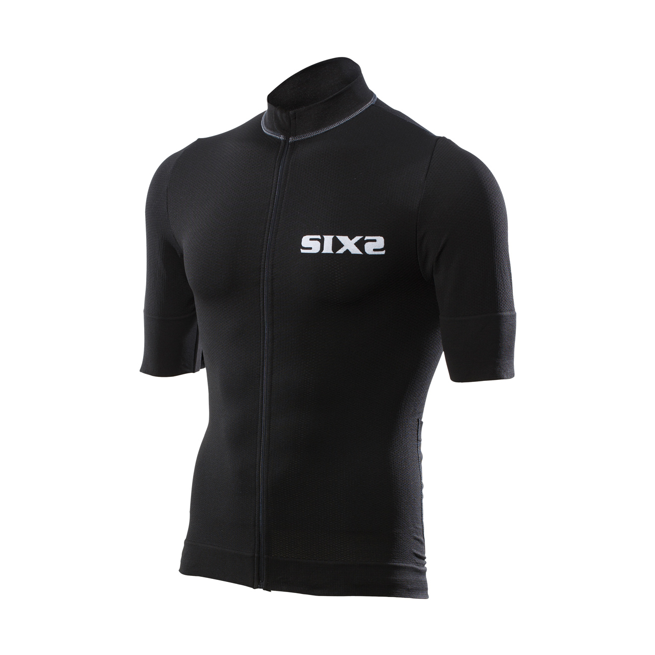 SIX2 Cyklistický dres s krátkým rukávem - BIKE3 CHROMO - černá