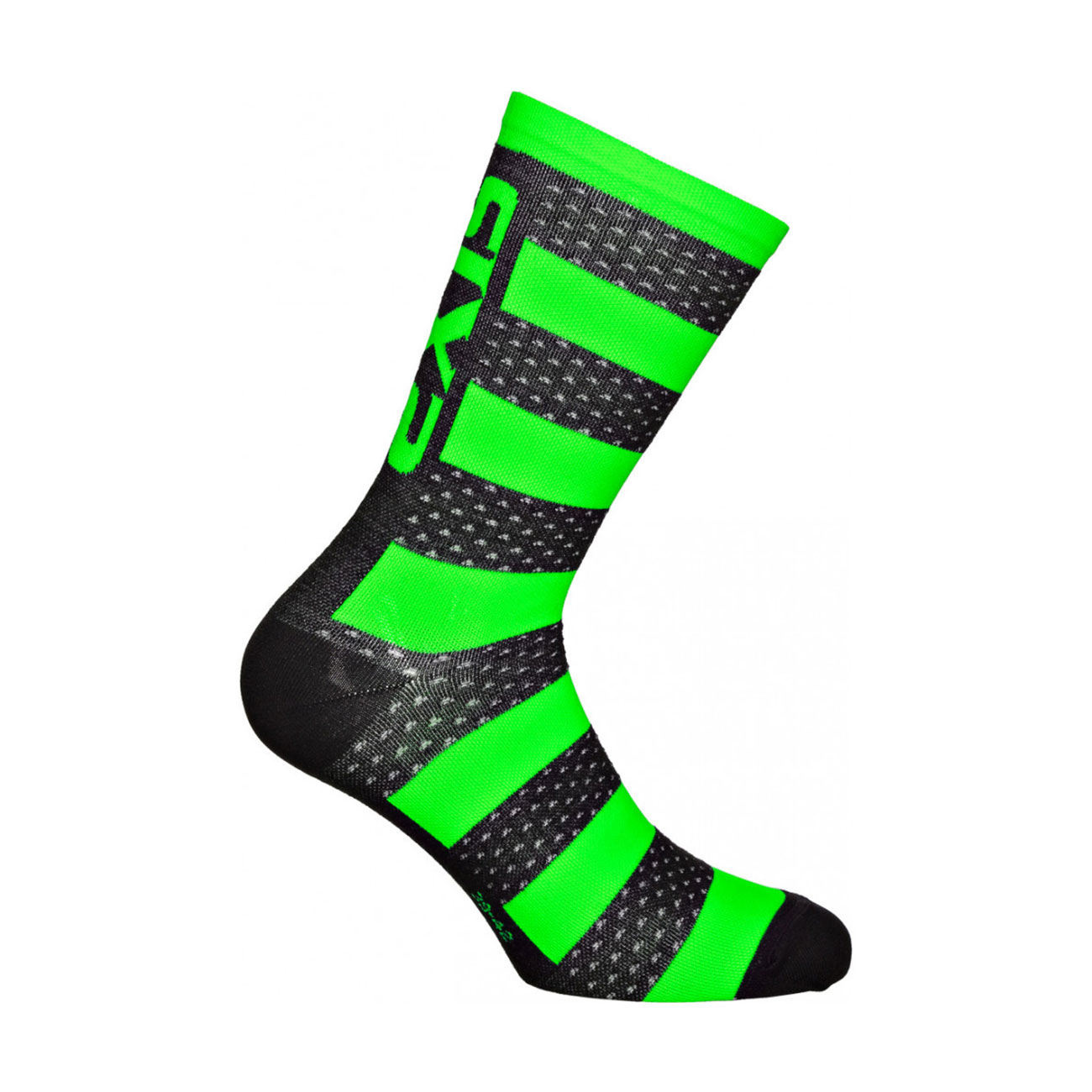 
                SIX2 Cyklistické ponožky klasické - LUXURY MERINO - černá/zelená
            