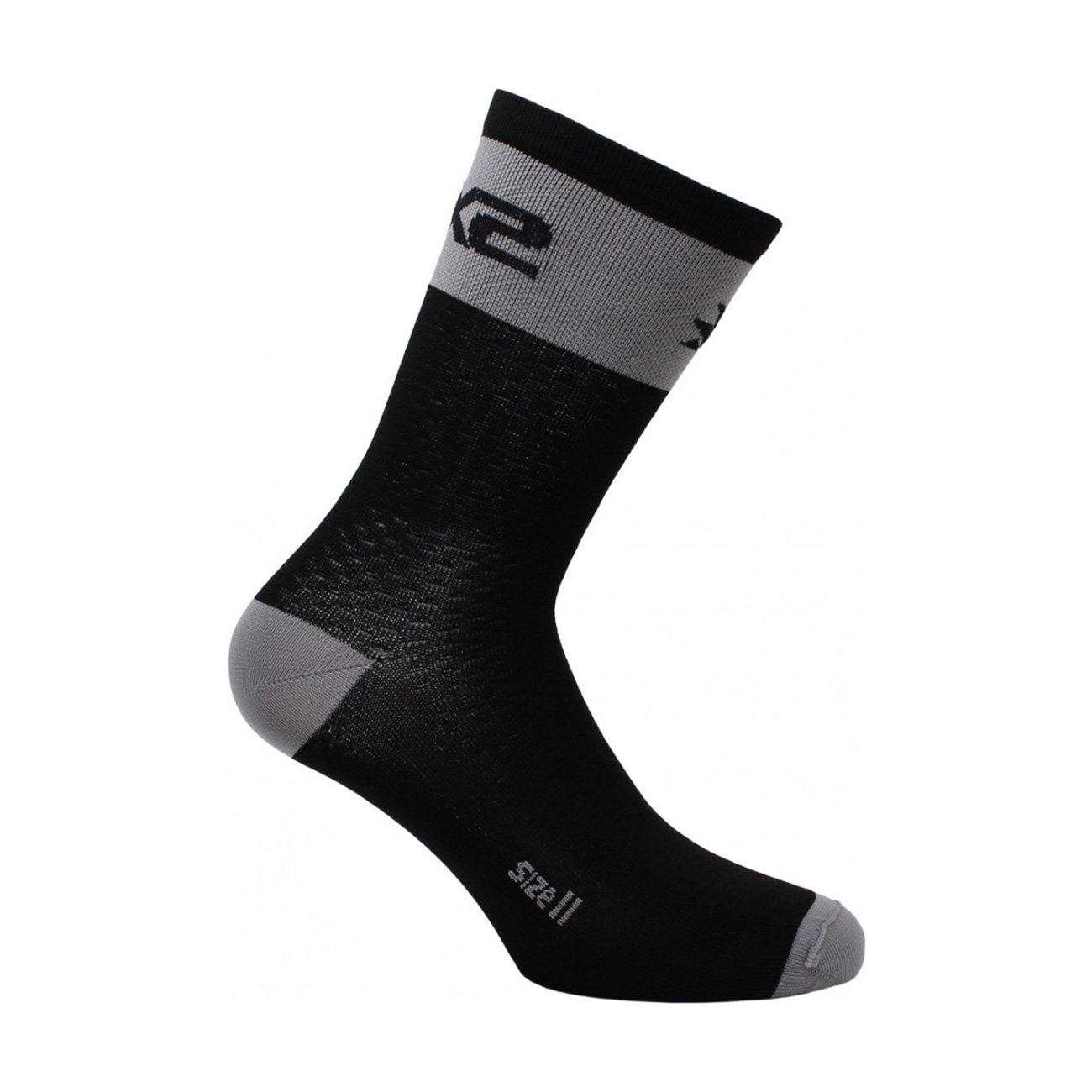 
                SIX2 Cyklistické ponožky klasické - SHORT LOGO - šedá/černá 40-43
            