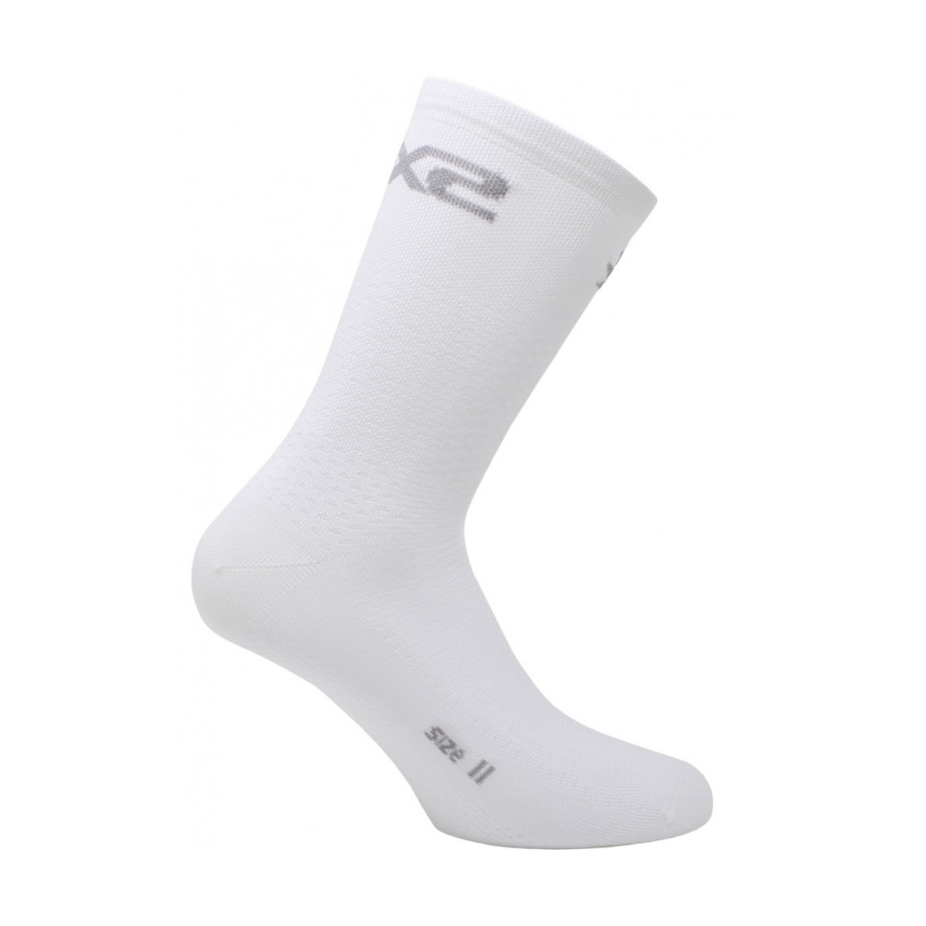 
                SIX2 Cyklistické ponožky klasické - SHORT LOGO - bílá/šedá
            