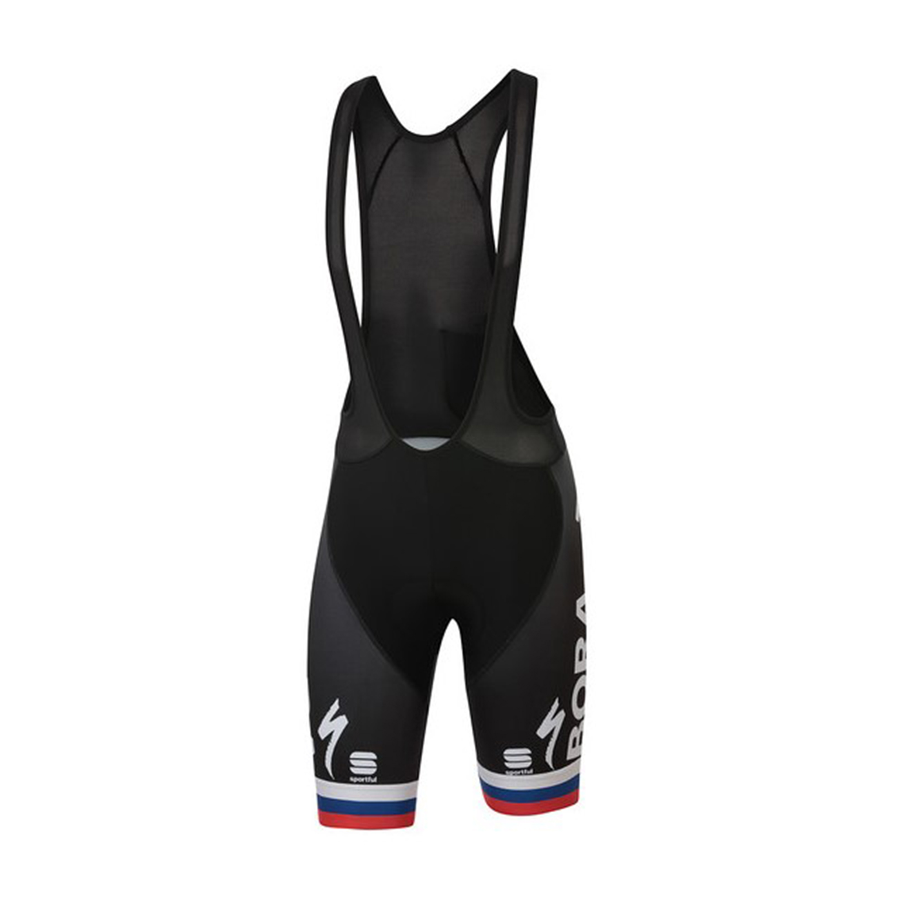 
                SPORTFUL Cyklistické kalhoty krátké s laclem - BORA HANSGROHE 2020 - černá/vícebarevná
            
