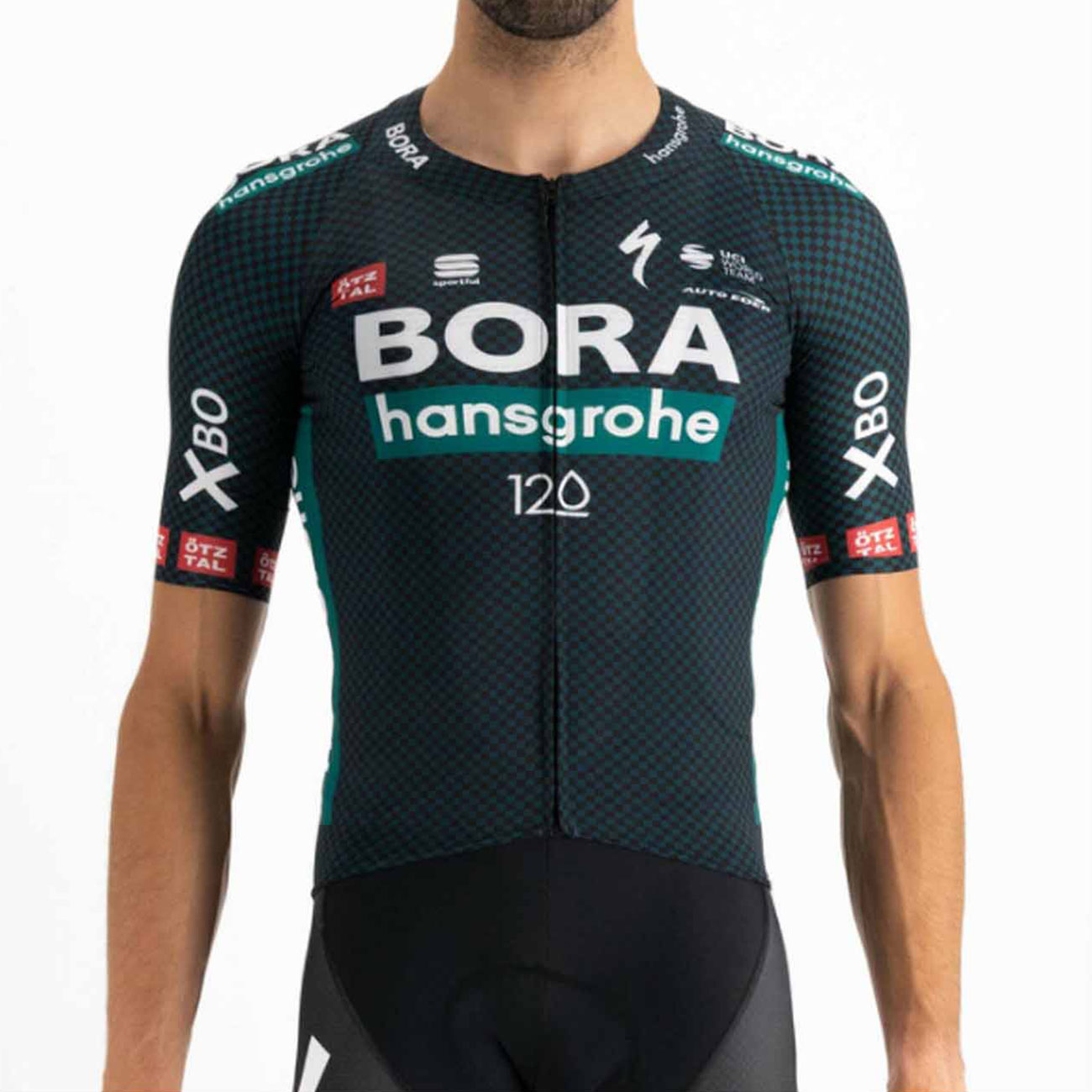 
                SPORTFUL Cyklistický dres s krátkým rukávem - BORA HANSGROHE 2021 - zelená/černá
            