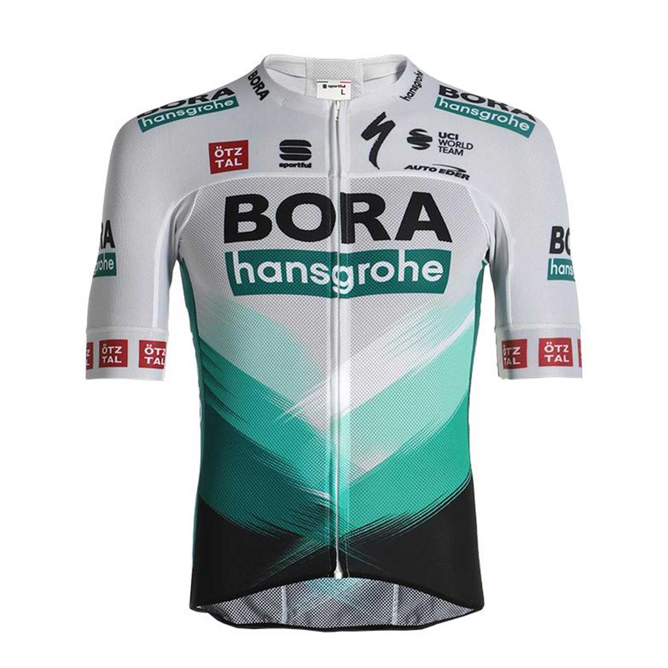 
                SPORTFUL Cyklistický dres s krátkým rukávem - BORA HANSGROHE 2021 - zelená/šedá
            