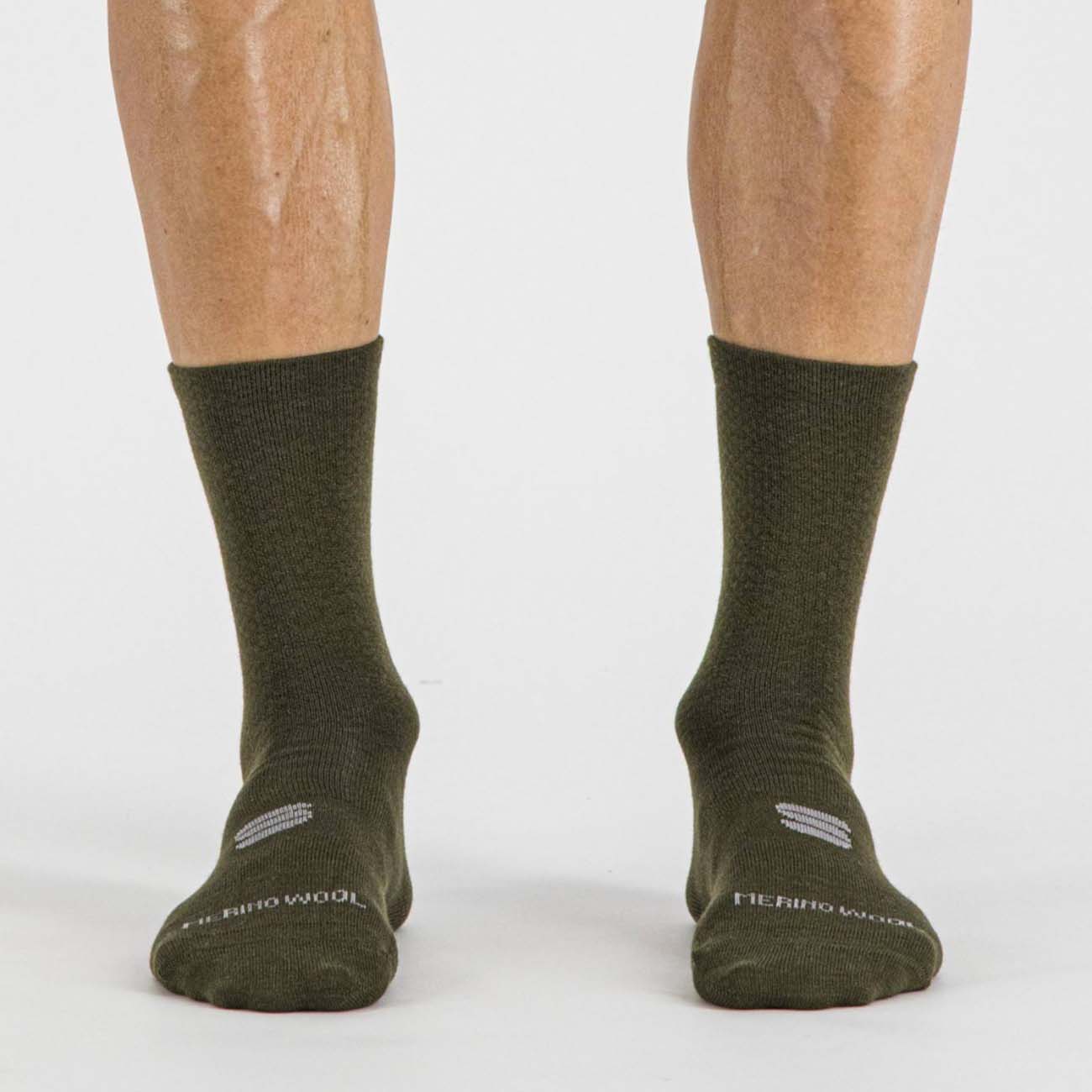 
                SPORTFUL Cyklistické ponožky klasické - MERINO WOOL 18 - zelená S
            