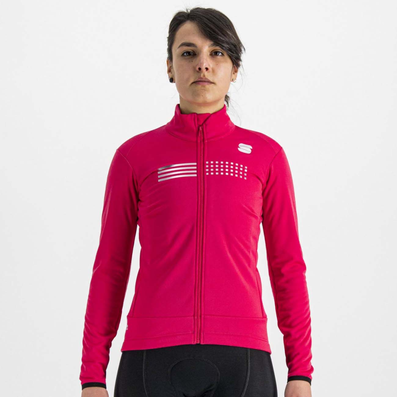 Levně SPORTFUL Cyklistická zateplená bunda - TEMPO W LADY - růžová XL