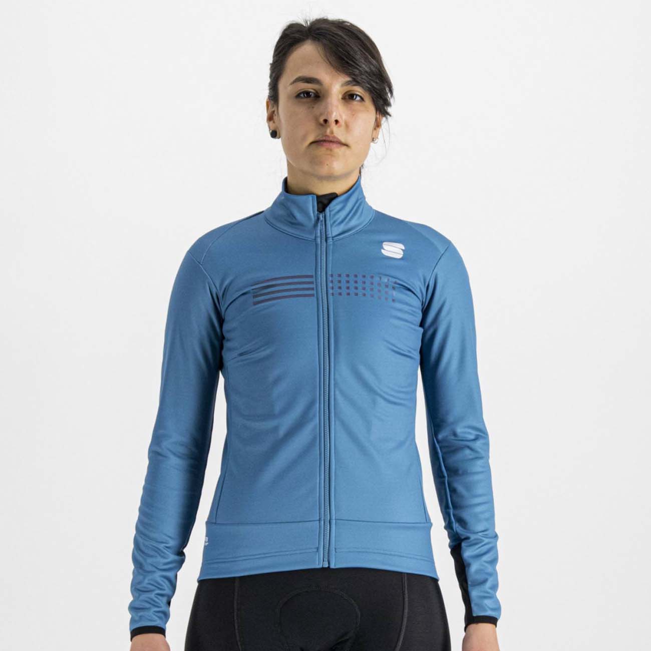 SPORTFUL Cyklistická zateplená bunda - TEMPO W LADY - modrá M
