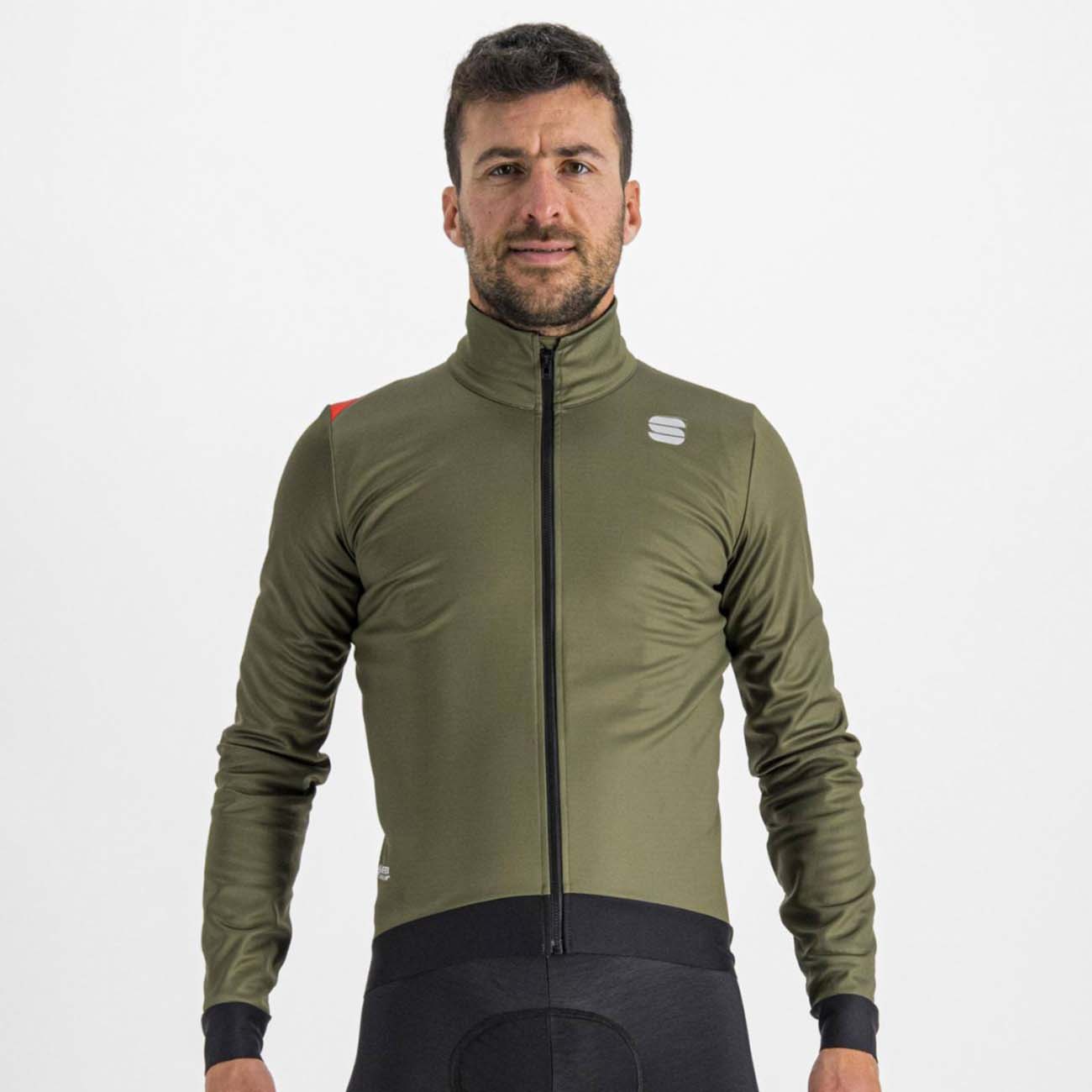 
                SPORTFUL Cyklistická větruodolná bunda - FIANDRE PRO MEDIUM - černá/zelená 2XL
            