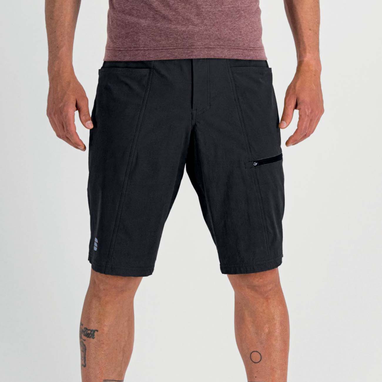 
                SPORTFUL Cyklistické kalhoty krátké bez laclu - GIARA - černá XL
            