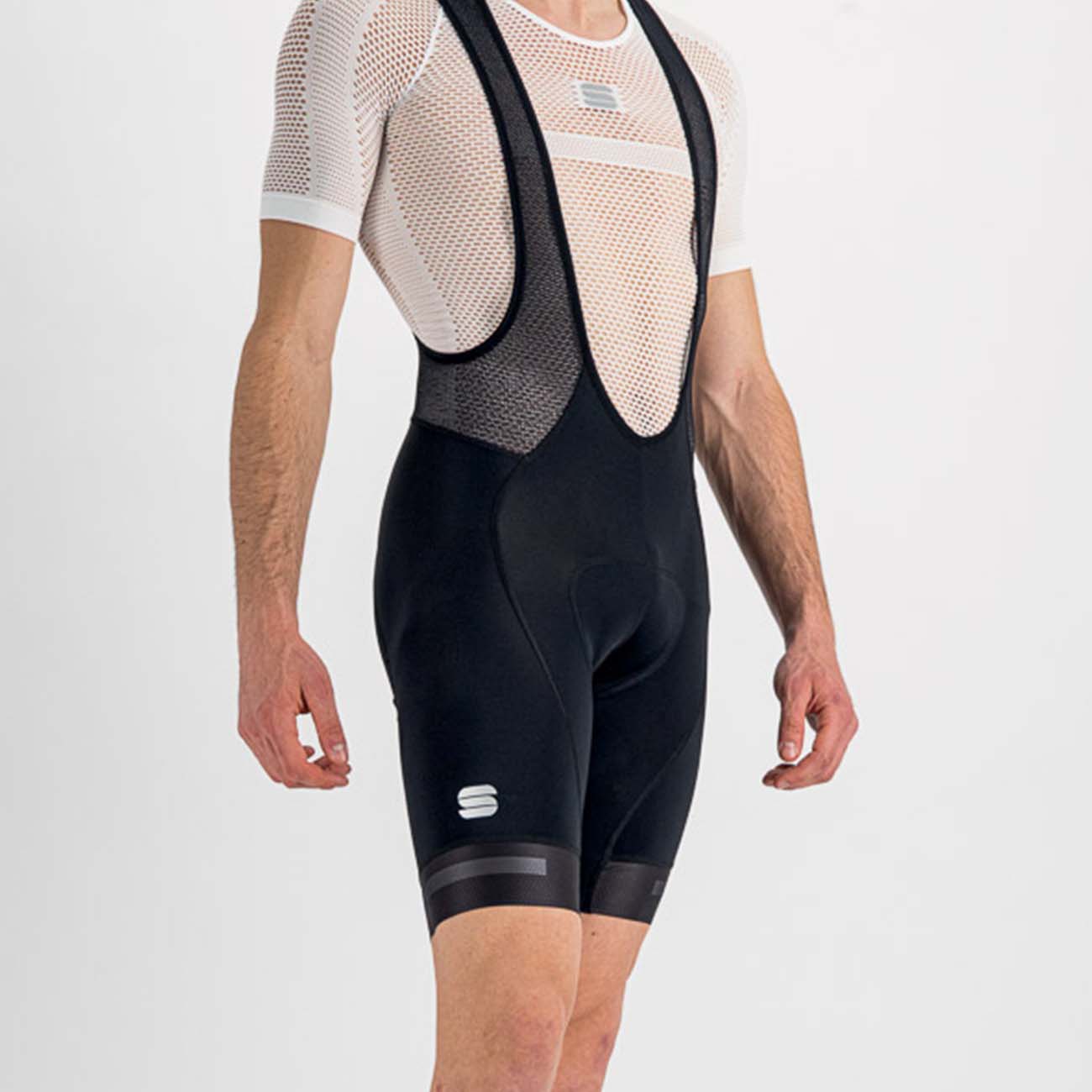 
                SPORTFUL Cyklistické kalhoty krátké s laclem - NEO - černá S
            