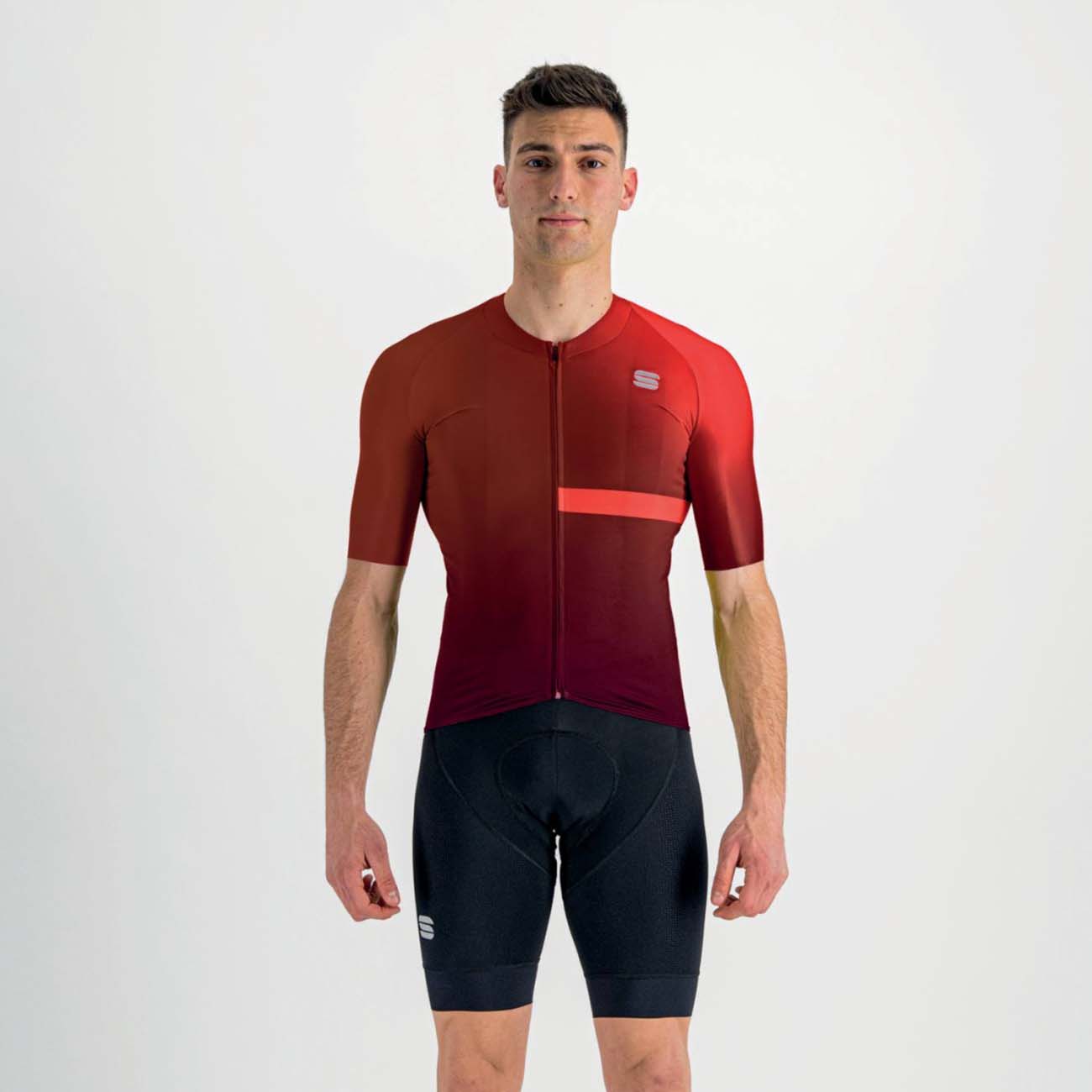 SPORTFUL Cyklistický dres s krátkým rukávem - BOMBER - červená 3XL