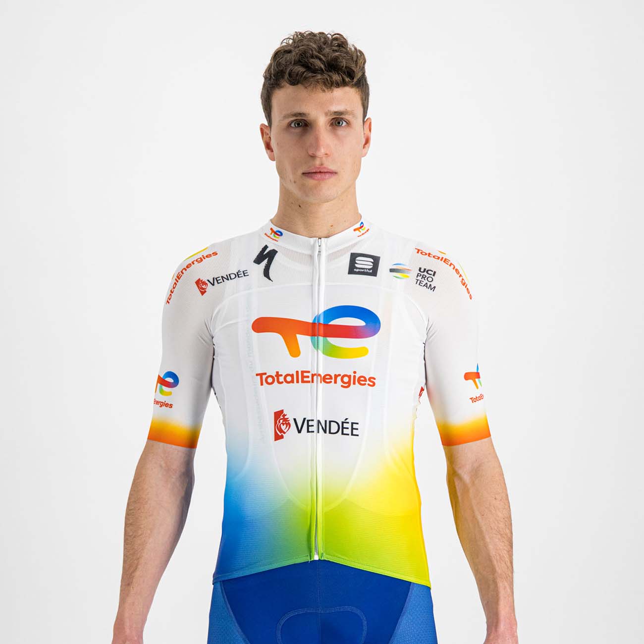 
                SPORTFUL Cyklistický dres s krátkým rukávem - TOTAL ENERGIES 2022 - bílá/modrá/žlutá/oranžová L
            