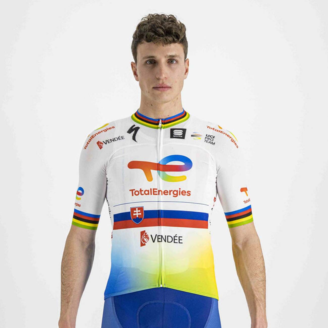 
                SPORTFUL Cyklistický dres s krátkým rukávem - TOTAL ENERGIES 2022 - žlutá/oranžová/bílá/modrá
            