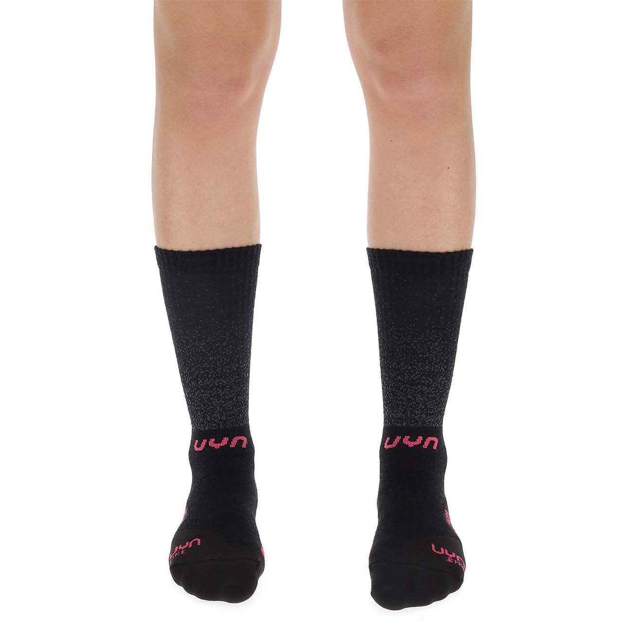 
                UYN Cyklistické ponožky klasické - AERO WINTER LADY - černá/růžová
            