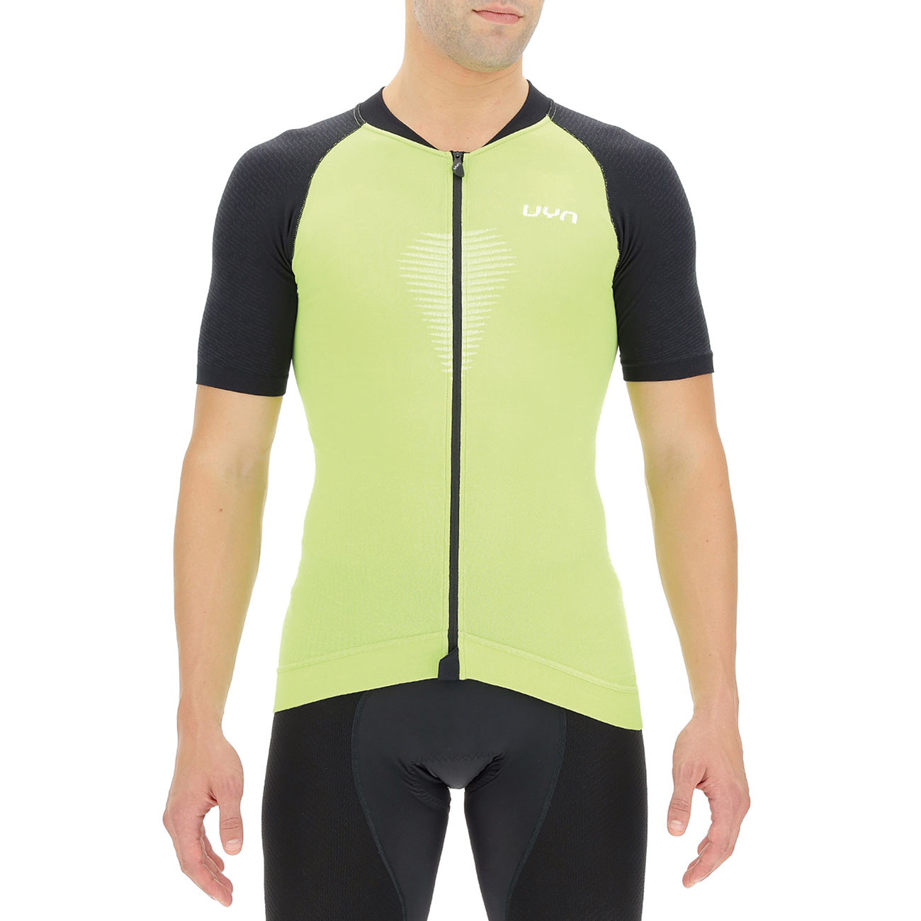 
                UYN Cyklistický dres s krátkým rukávem - BIKING GRANFONDO - zelená/černá S
            