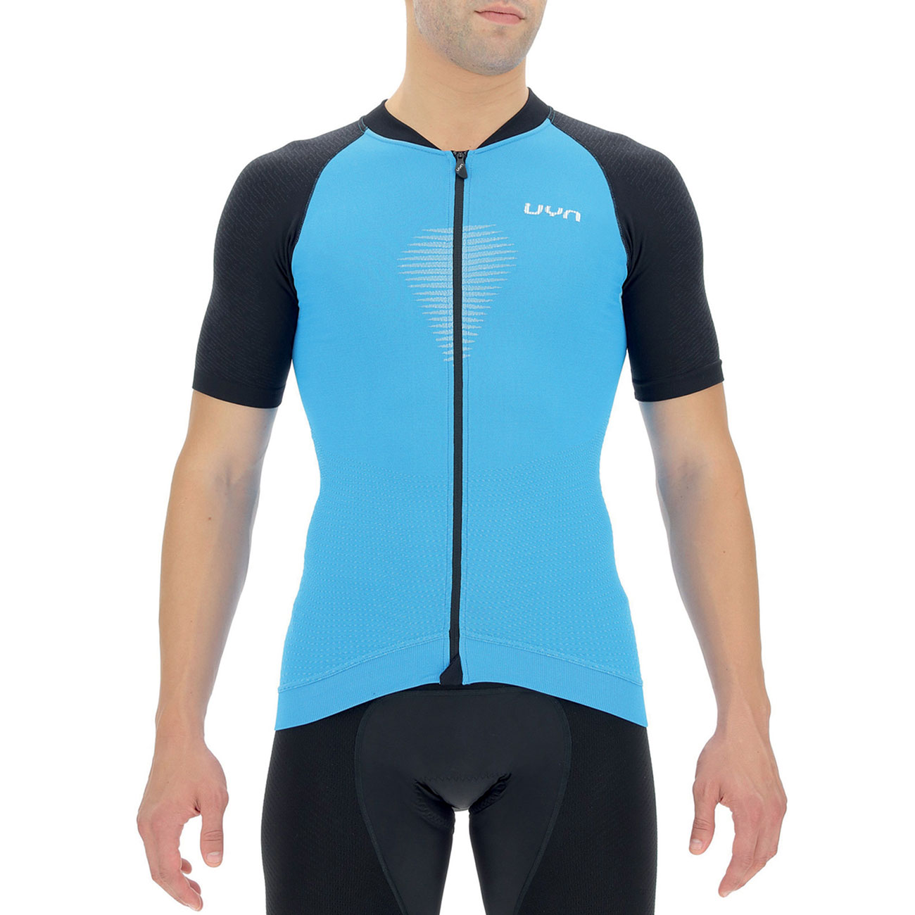 
                UYN Cyklistický dres s krátkým rukávem - BIKING GRANFONDO - modrá/černá 2XL
            