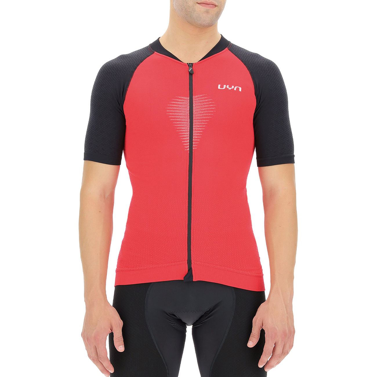 
                UYN Cyklistický dres s krátkým rukávem - BIKING GRANFONDO - červená/černá XL
            
