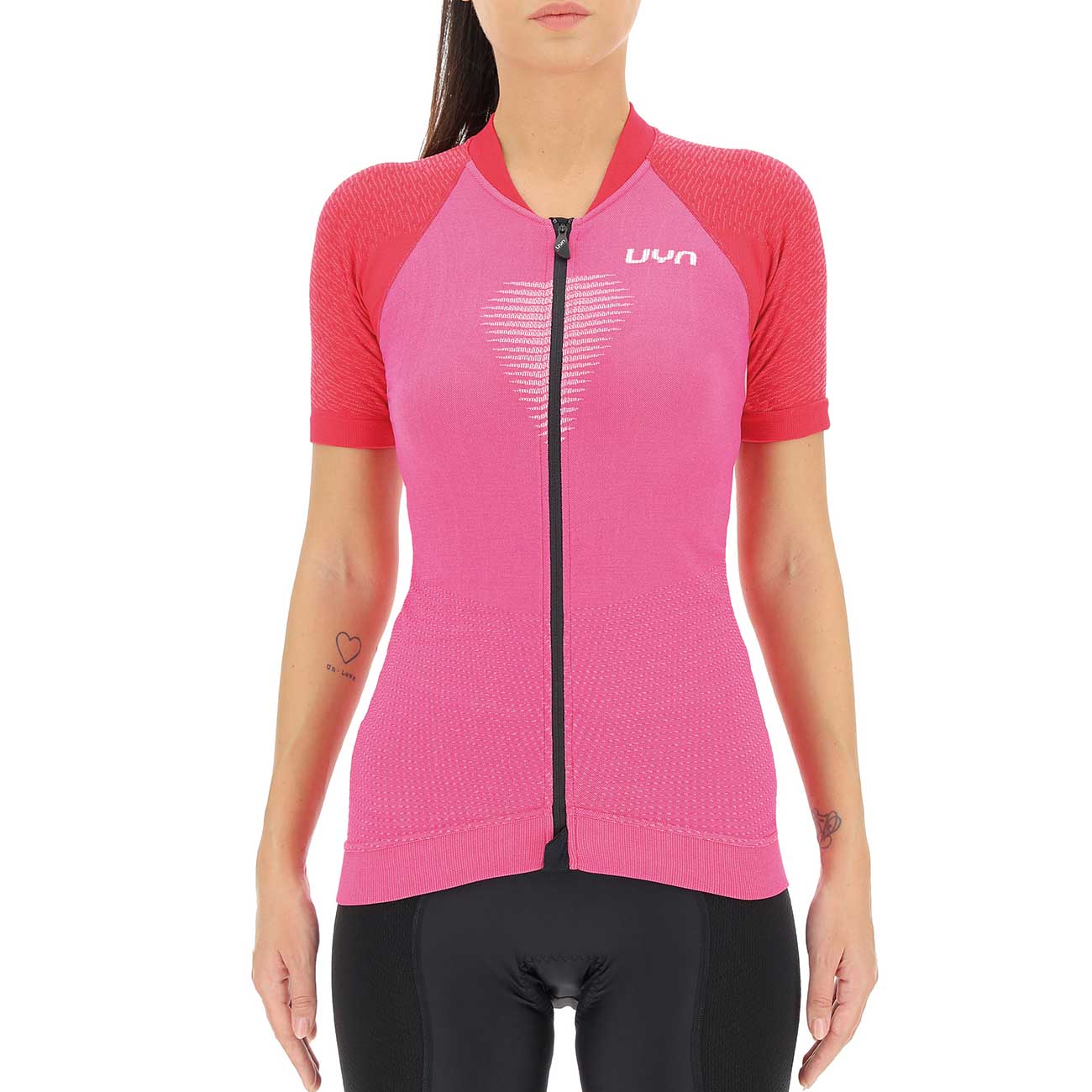 
                UYN Cyklistický dres s krátkým rukávem - GRANFONDO LADY - růžová L
            