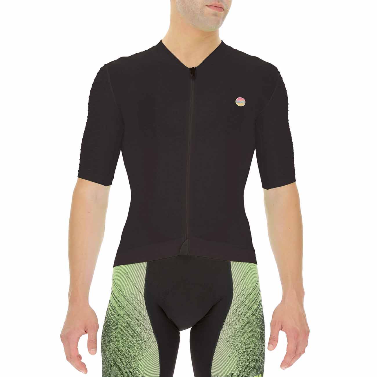 
                UYN Cyklistický dres s krátkým rukávem - BIKING AIRWING - černá XL
            