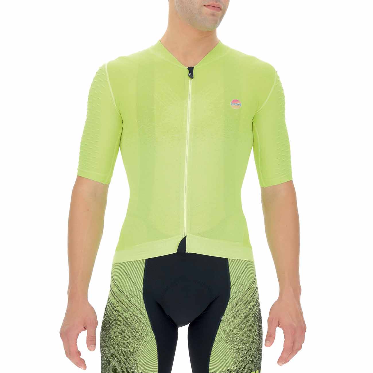 
                UYN Cyklistický dres s krátkým rukávem - BIKING AIRWING - žlutá 2XL
            