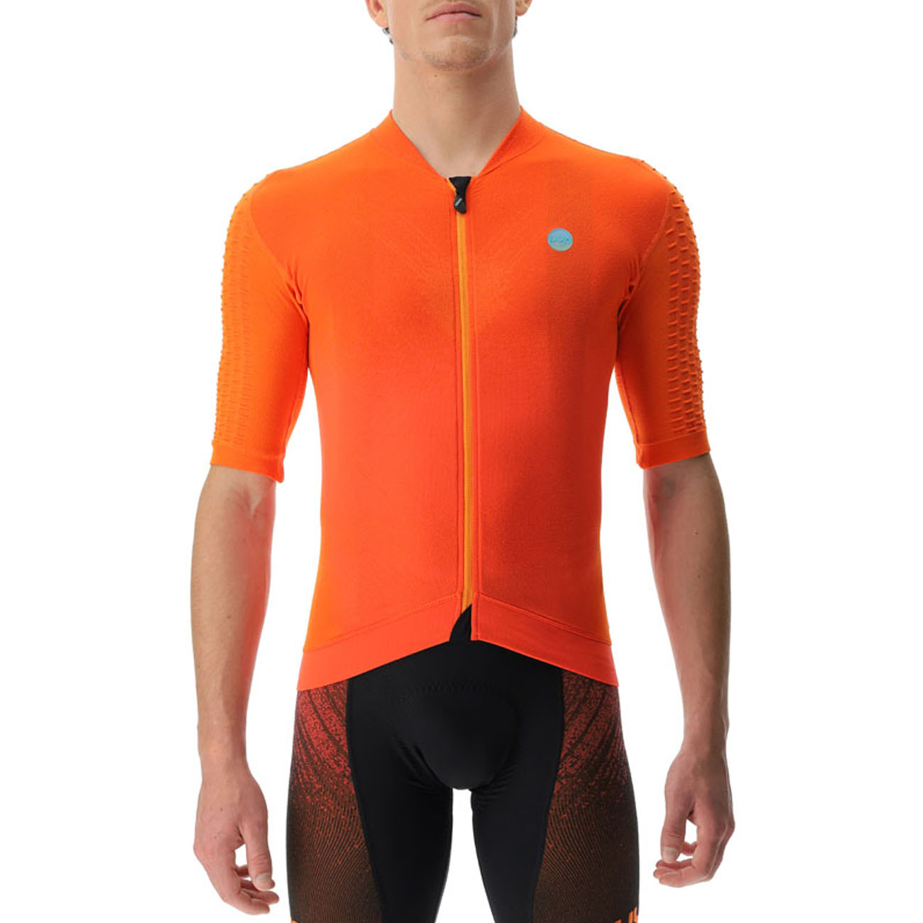 
                UYN Cyklistický dres s krátkým rukávem - BIKING AIRWING - oranžová/černá L
            