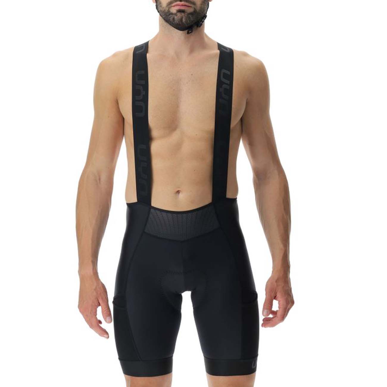 
                UYN Cyklistické kalhoty krátké s laclem - ADVENTOUR CARGO - černá
            