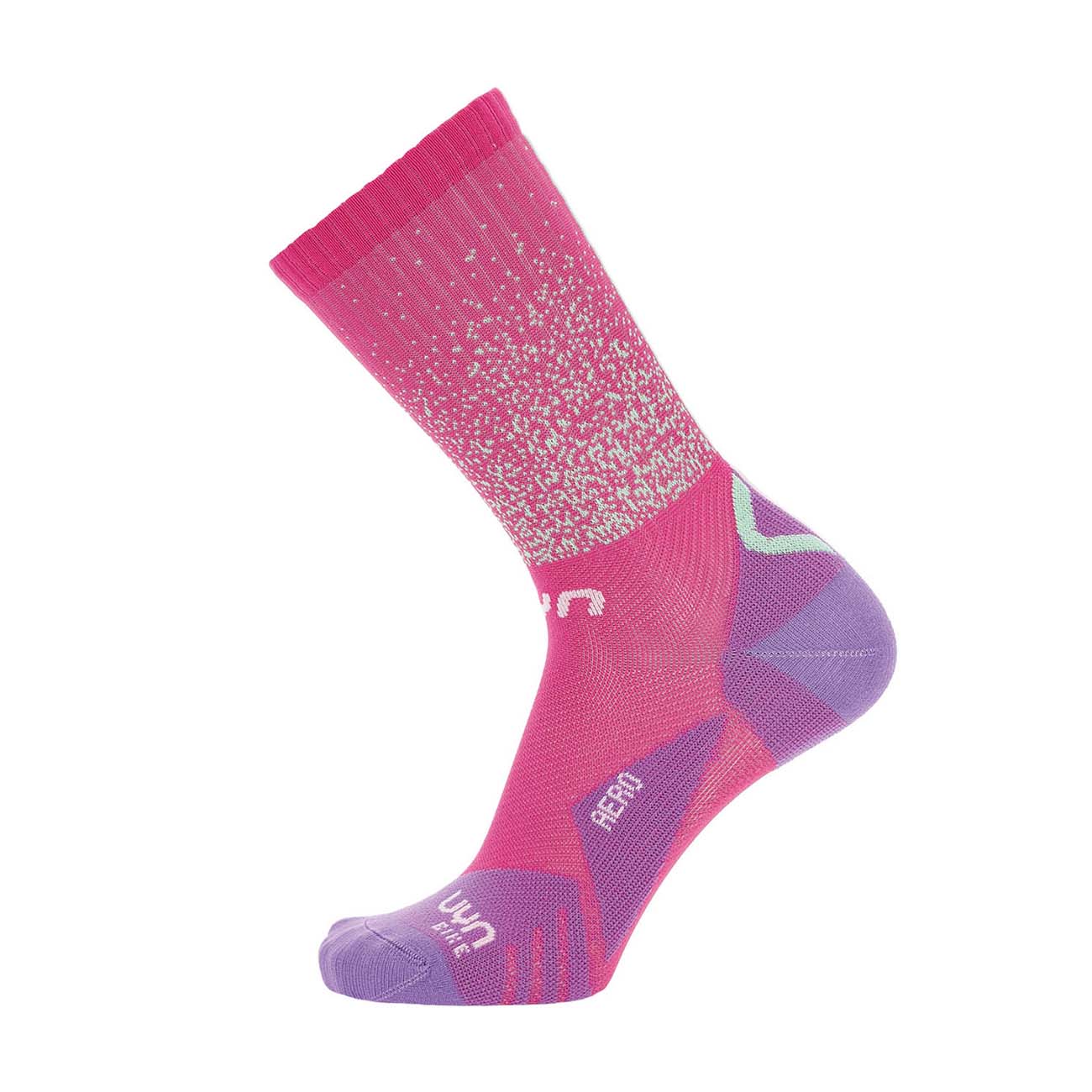 
                UYN Cyklistické ponožky klasické - AERO LADY - růžová/fialová/bílá 35-36
            