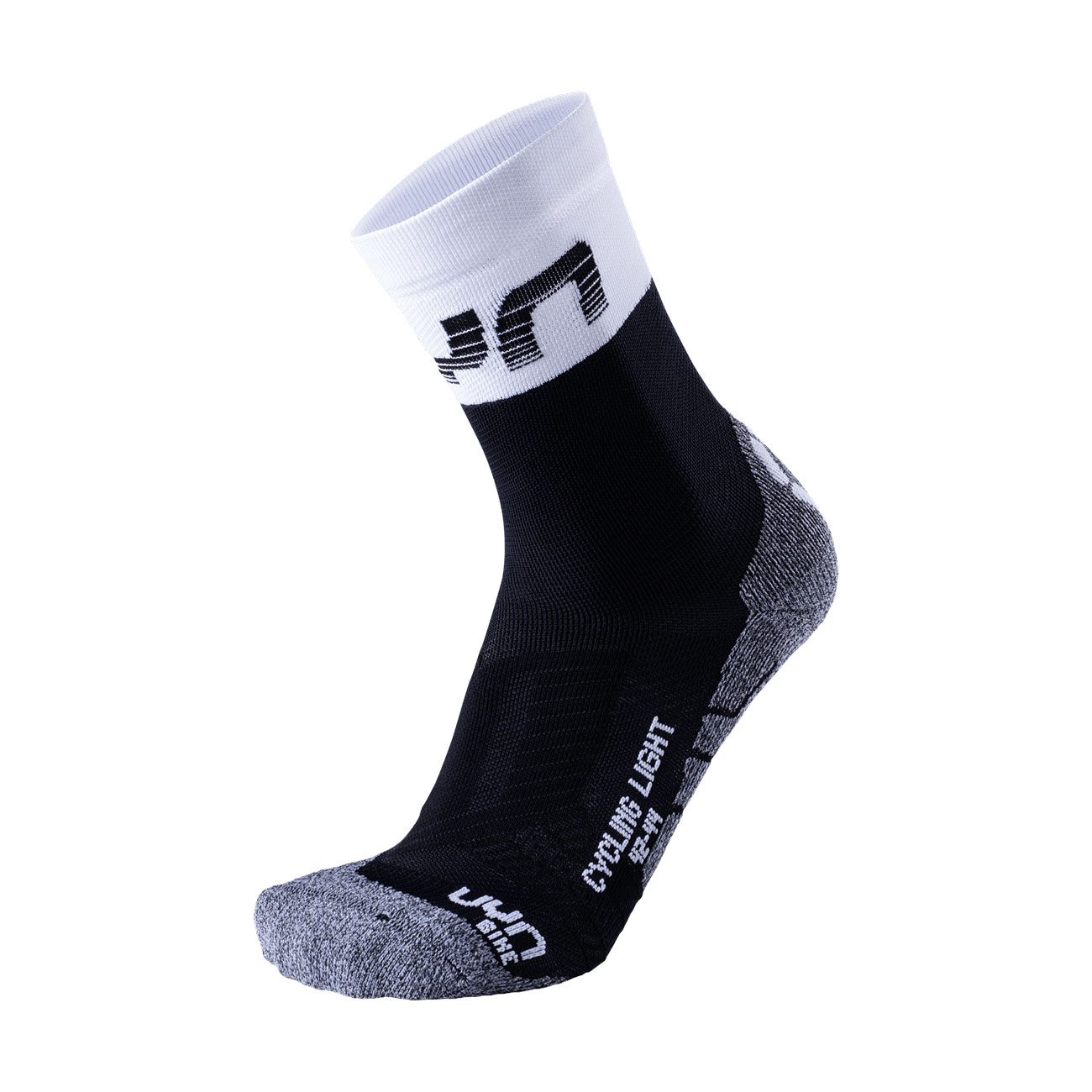 
                UYN Cyklistické ponožky klasické - LIGHT - černá/šedá/bílá 39-41
            