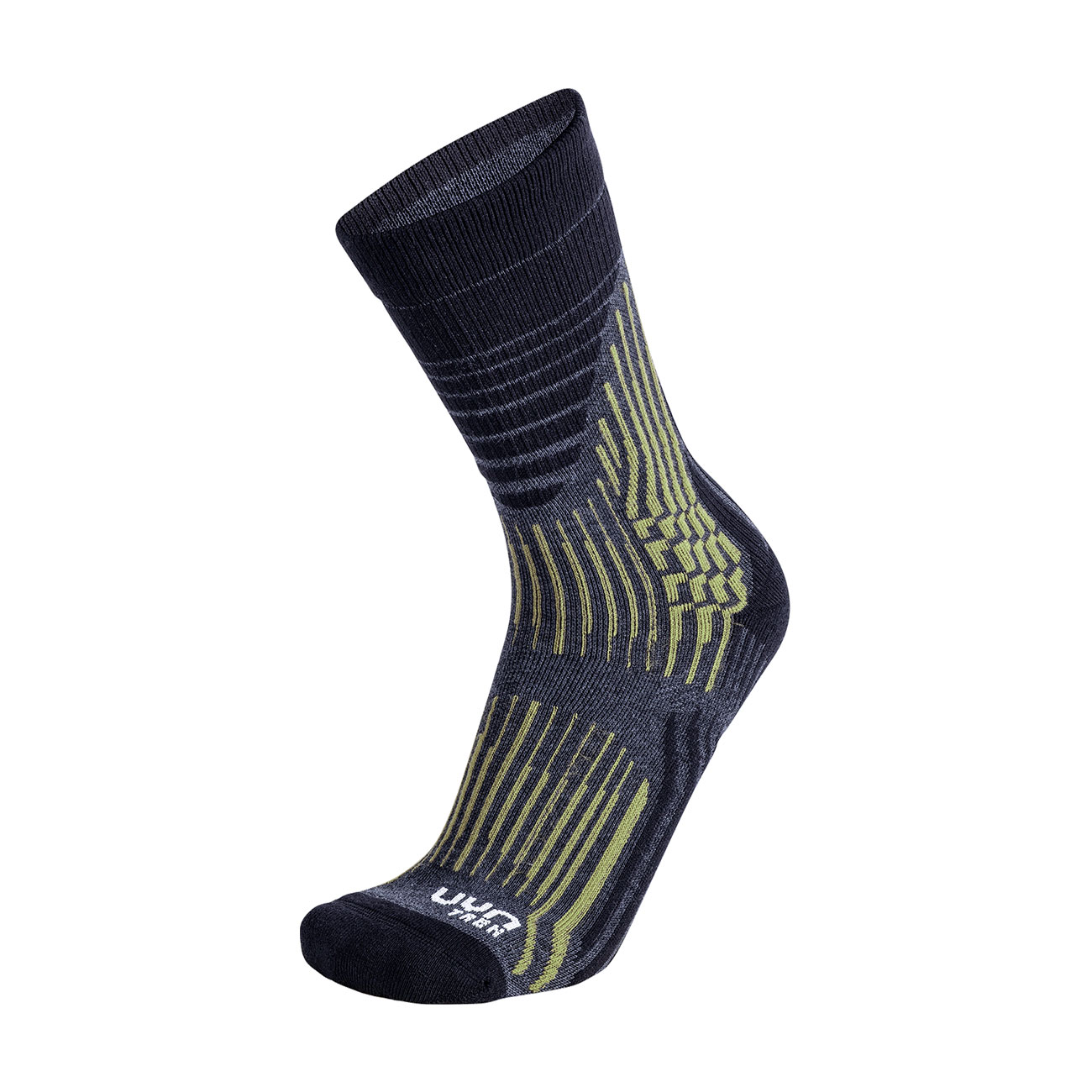 
                UYN Cyklistické ponožky klasické - TREKKING WAVE - černá/žlutá/šedá 45-47
            